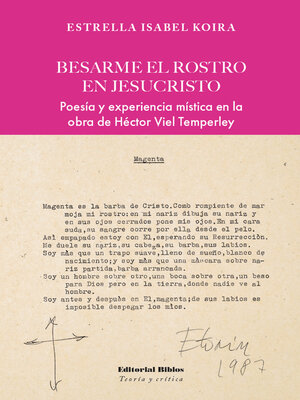 cover image of Besarme el rostro en Jesucristo